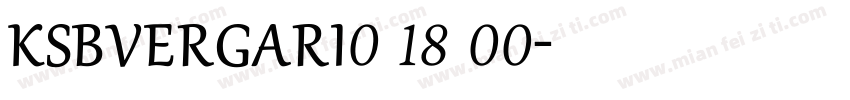 KSBVERGARI0 18 00字体转换